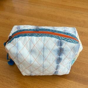 Stylish Blue and Orange Quilted Women's Bag